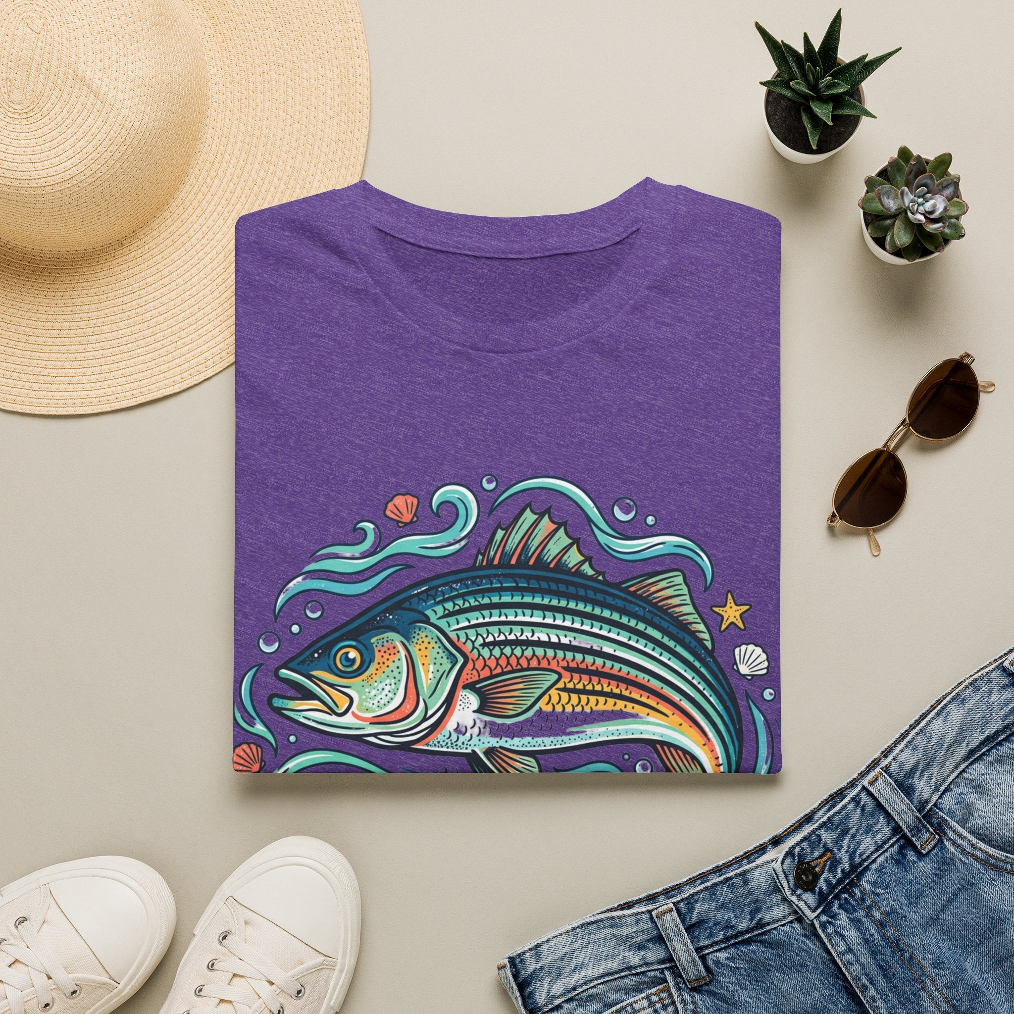 Striped Bass Fishing Tee — “My Stripe Bass Is Bigger Than Yours” Graphic T-Shirt