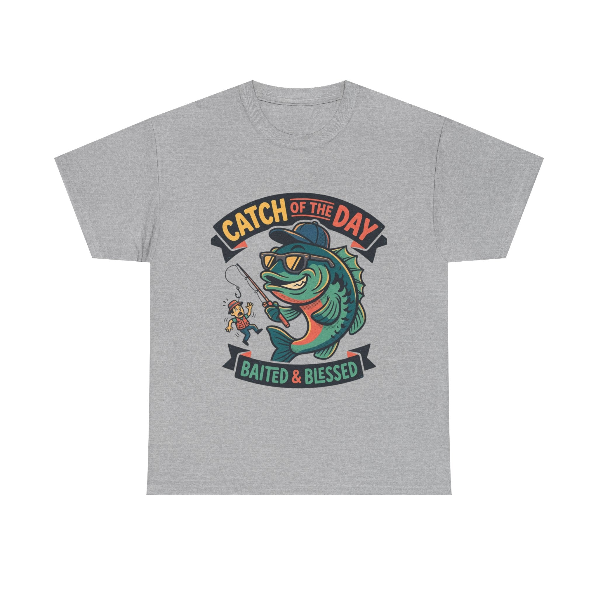 Catch of the Day T-Shirt — "Baited & Blessed" Fishing Graphic Tee
