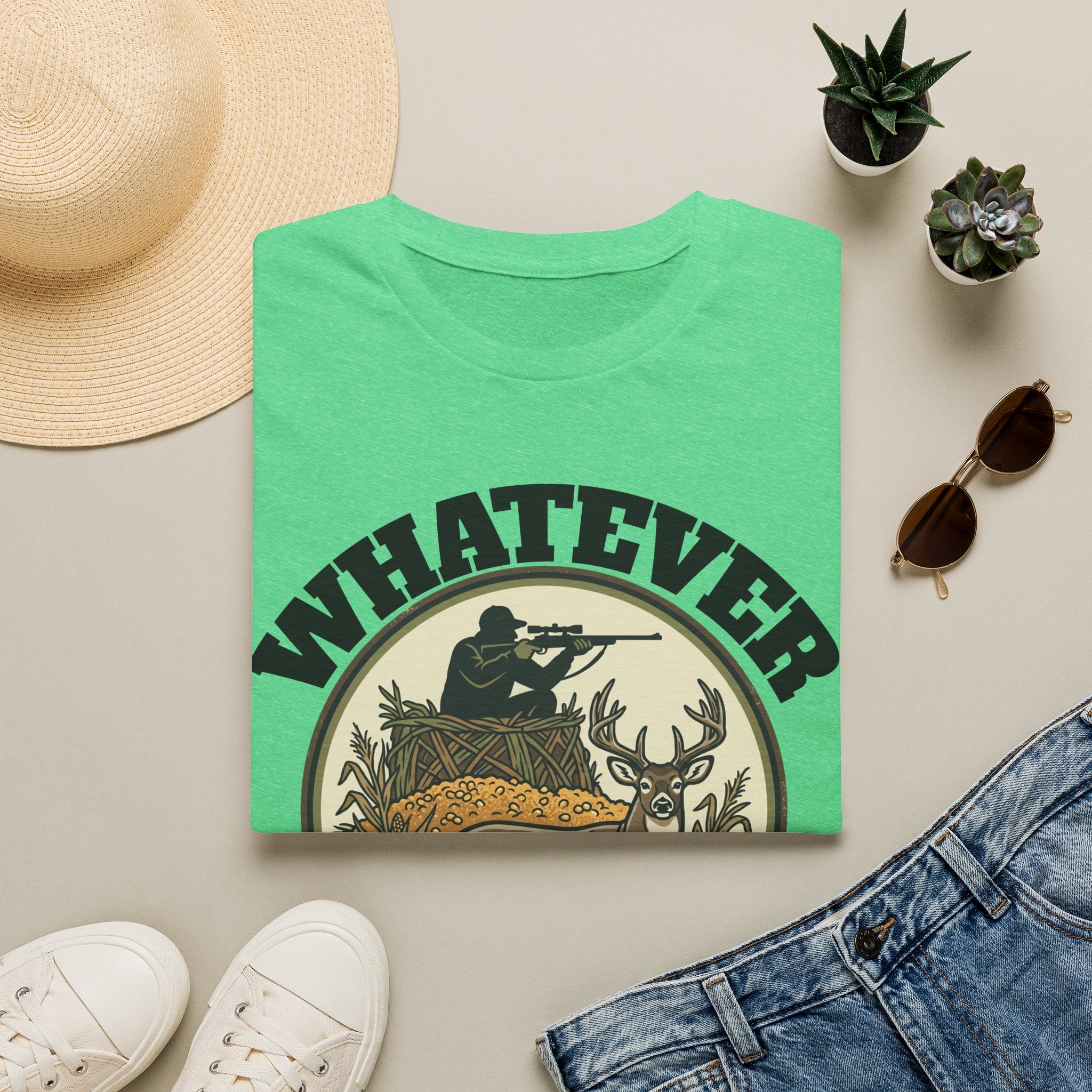 T-Shirt — "Whatever Hunt Season It Takes" Retro Hunting Graphic