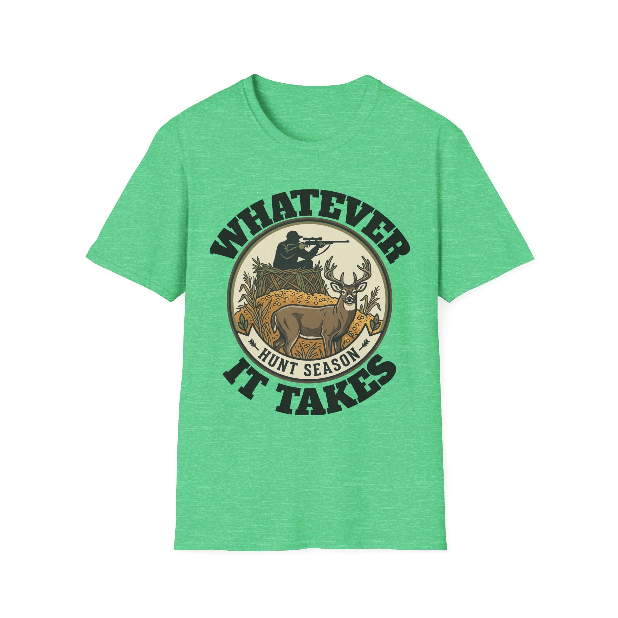 T-Shirt — "Whatever Hunt Season It Takes" Retro Hunting Graphic