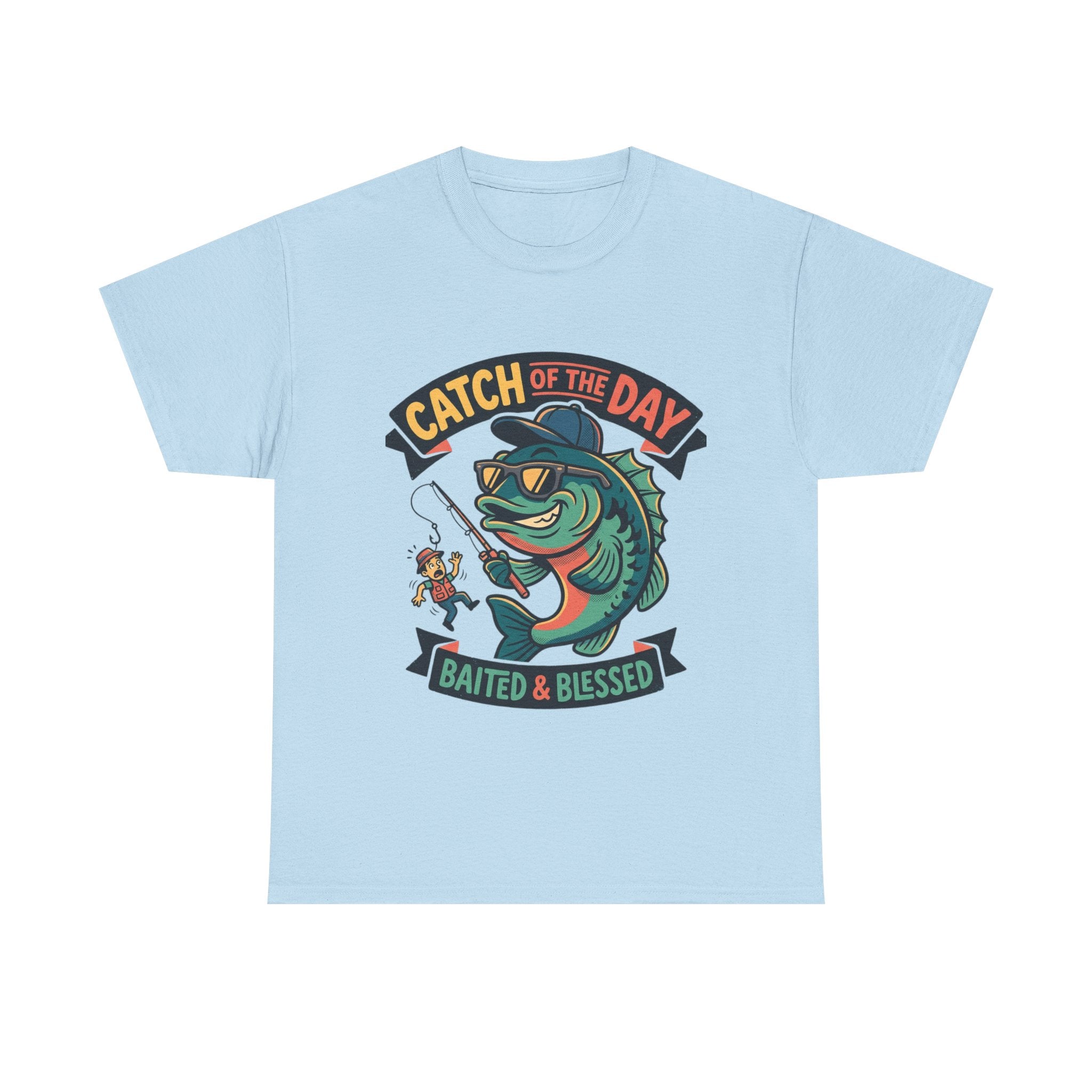 Catch of the Day T-Shirt — "Baited & Blessed" Fishing Graphic Tee