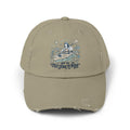 Distressed Cap - "Out to Outfish the Boys" Kayak Fishing Vintage Dad Hat