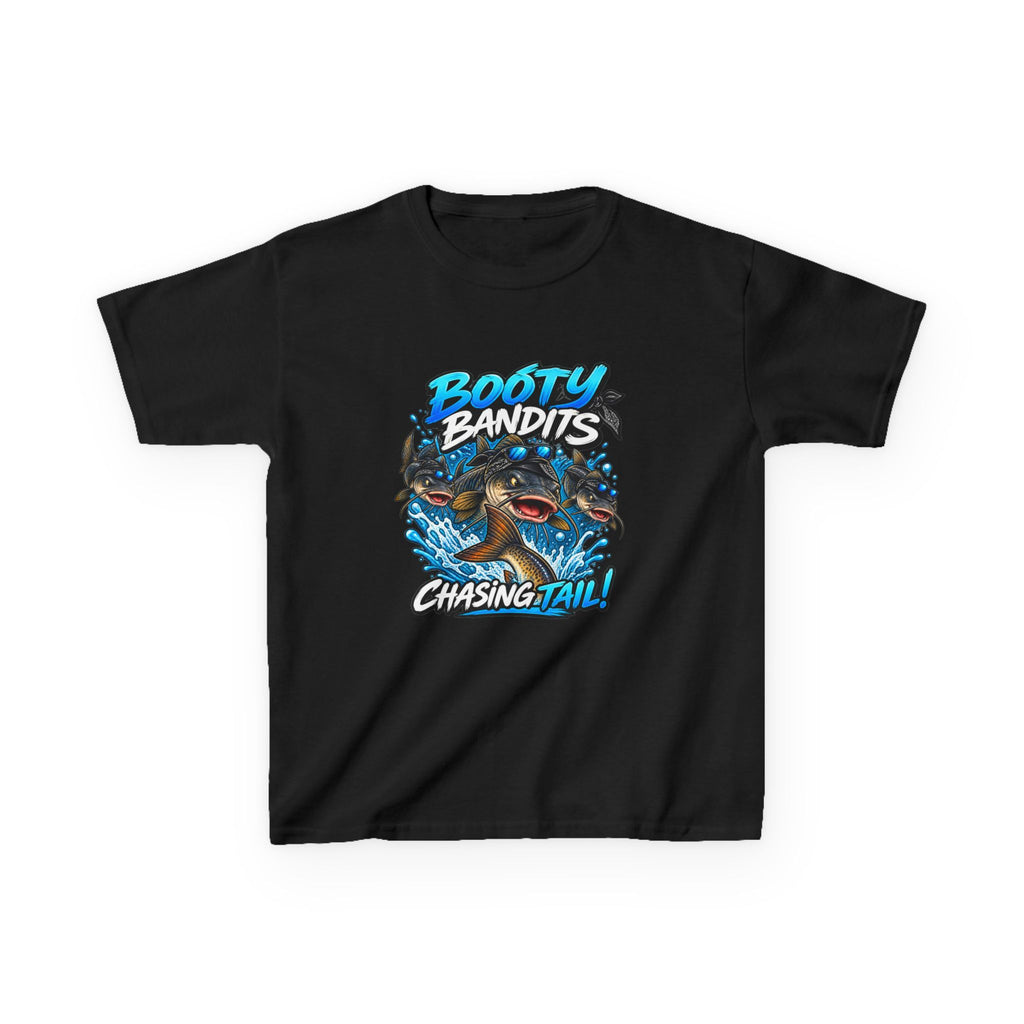 Kids Tee — "Booty Bandits Chasing Tail" Pirate Shark Graphic