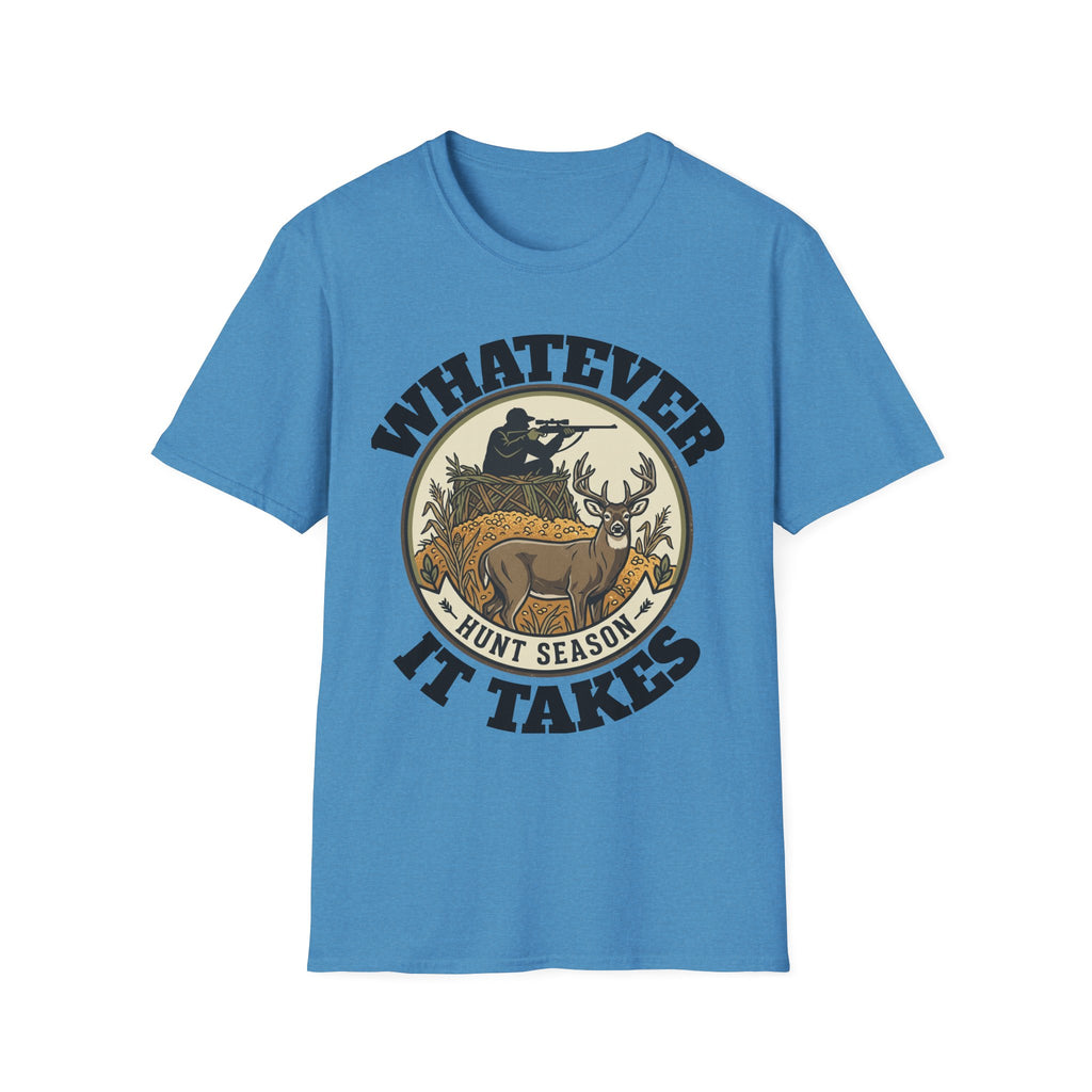 T-Shirt — "Whatever Hunt Season It Takes" Retro Hunting Graphic