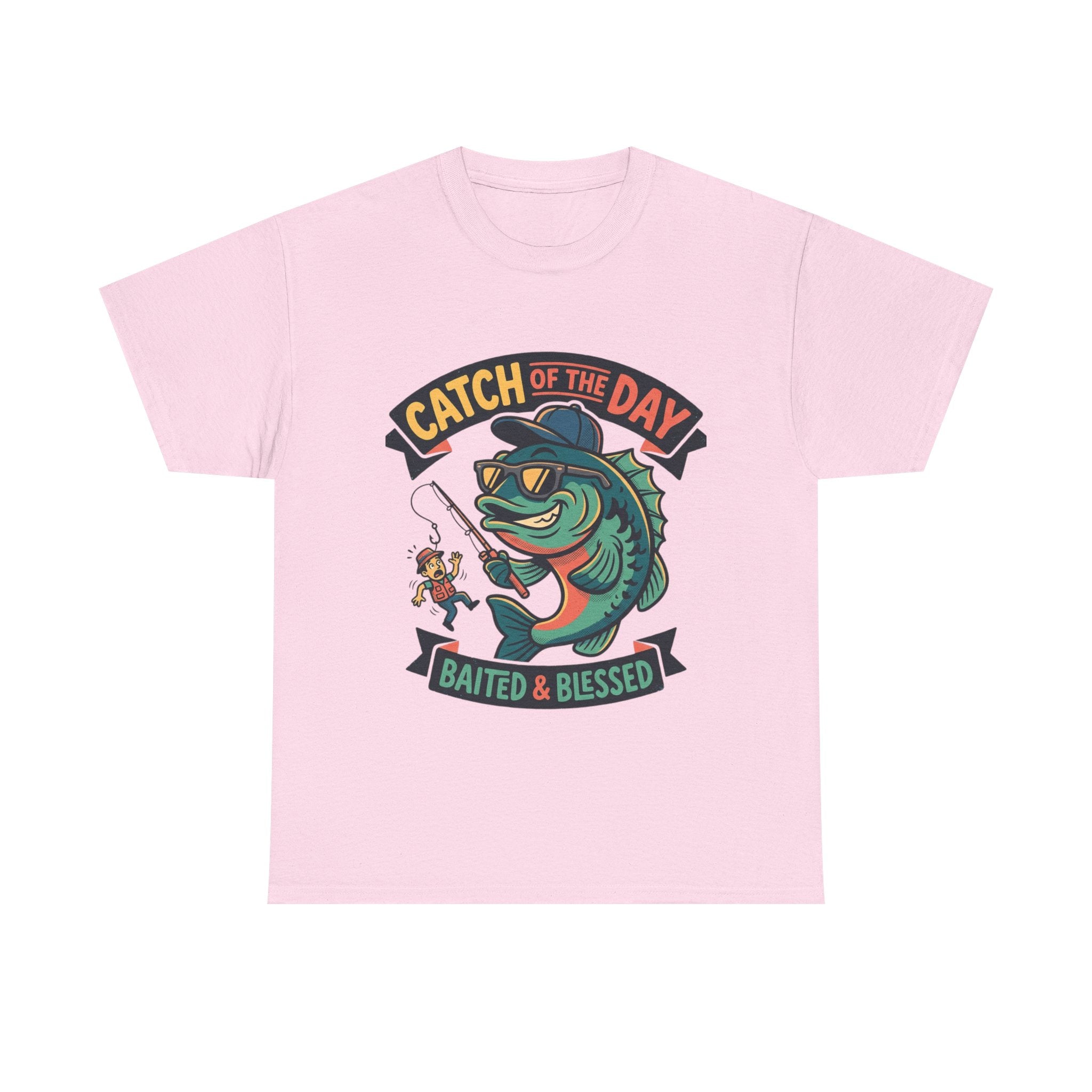 Catch of the Day T-Shirt — "Baited & Blessed" Fishing Graphic Tee