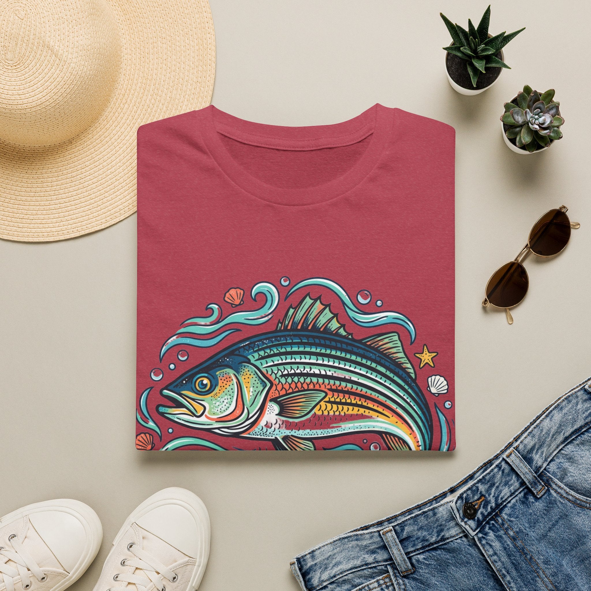 Striped Bass Fishing Tee — “My Stripe Bass Is Bigger Than Yours” Graphic T-Shirt