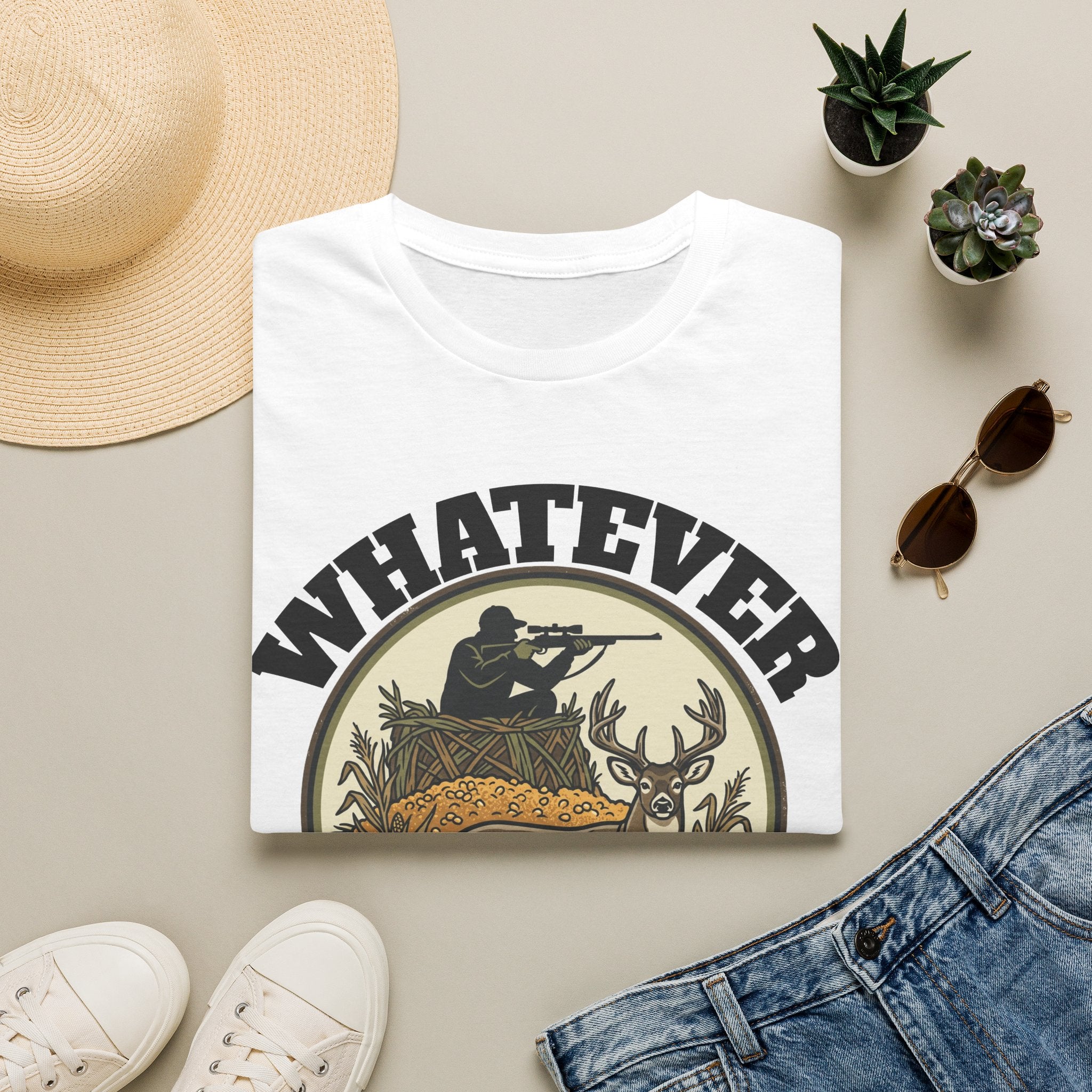 T-Shirt — "Whatever Hunt Season It Takes" Retro Hunting Graphic