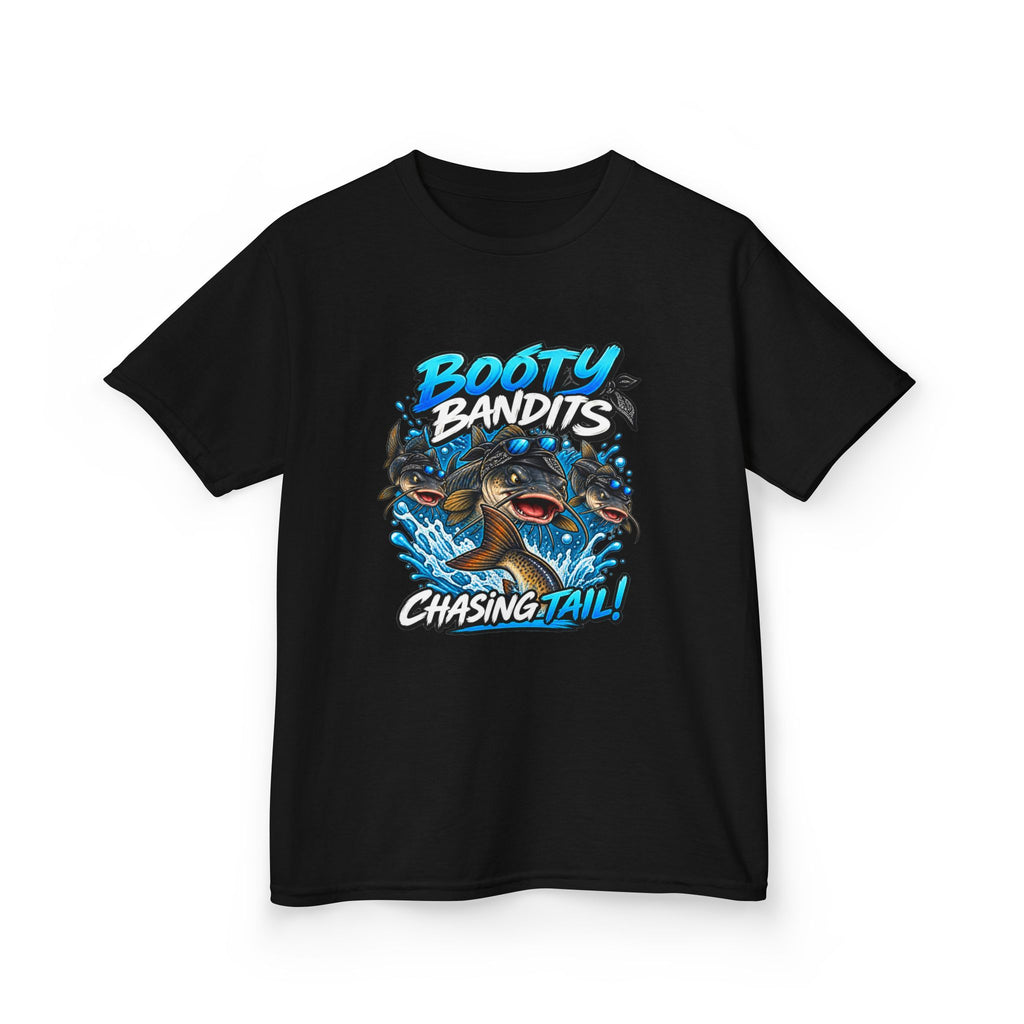 Kids Tee — "Booty Bandits Chasing Tail" Pirate Shark Graphic