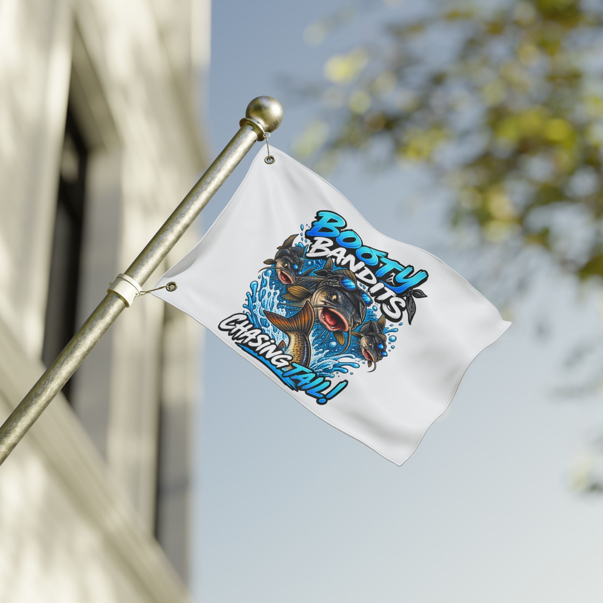 Fishing Flag — "Booty Bandits" Chasing Tail Double-Sided Marine Banner