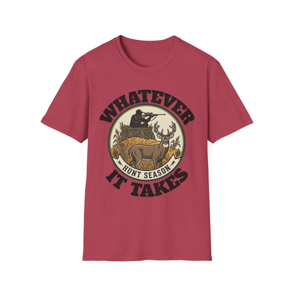 T-Shirt — "Whatever Hunt Season It Takes" Retro Hunting Graphic