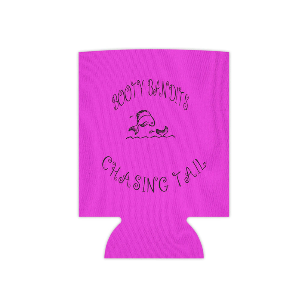 Can Cooler - "Booty Bandits Chasing Tail" Neon Pink Koozie