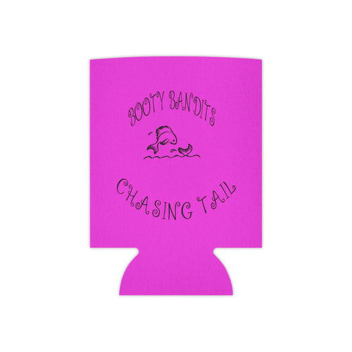 Can Cooler - "Booty Bandits Chasing Tail" Neon Pink Koozie