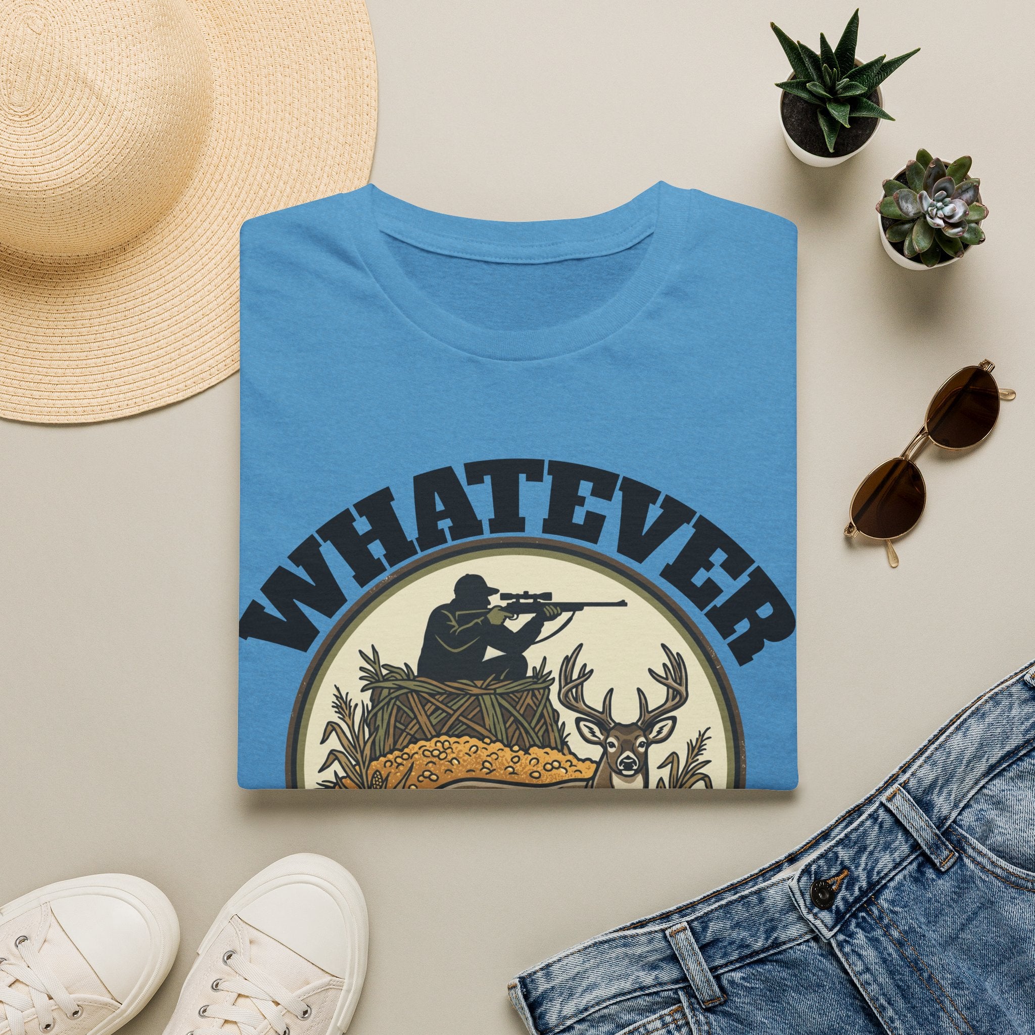 T-Shirt — "Whatever Hunt Season It Takes" Retro Hunting Graphic
