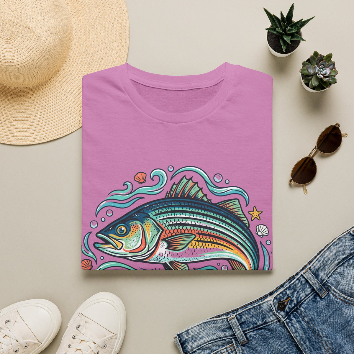 Striped Bass Fishing Tee — “My Stripe Bass Is Bigger Than Yours” Graphic T-Shirt