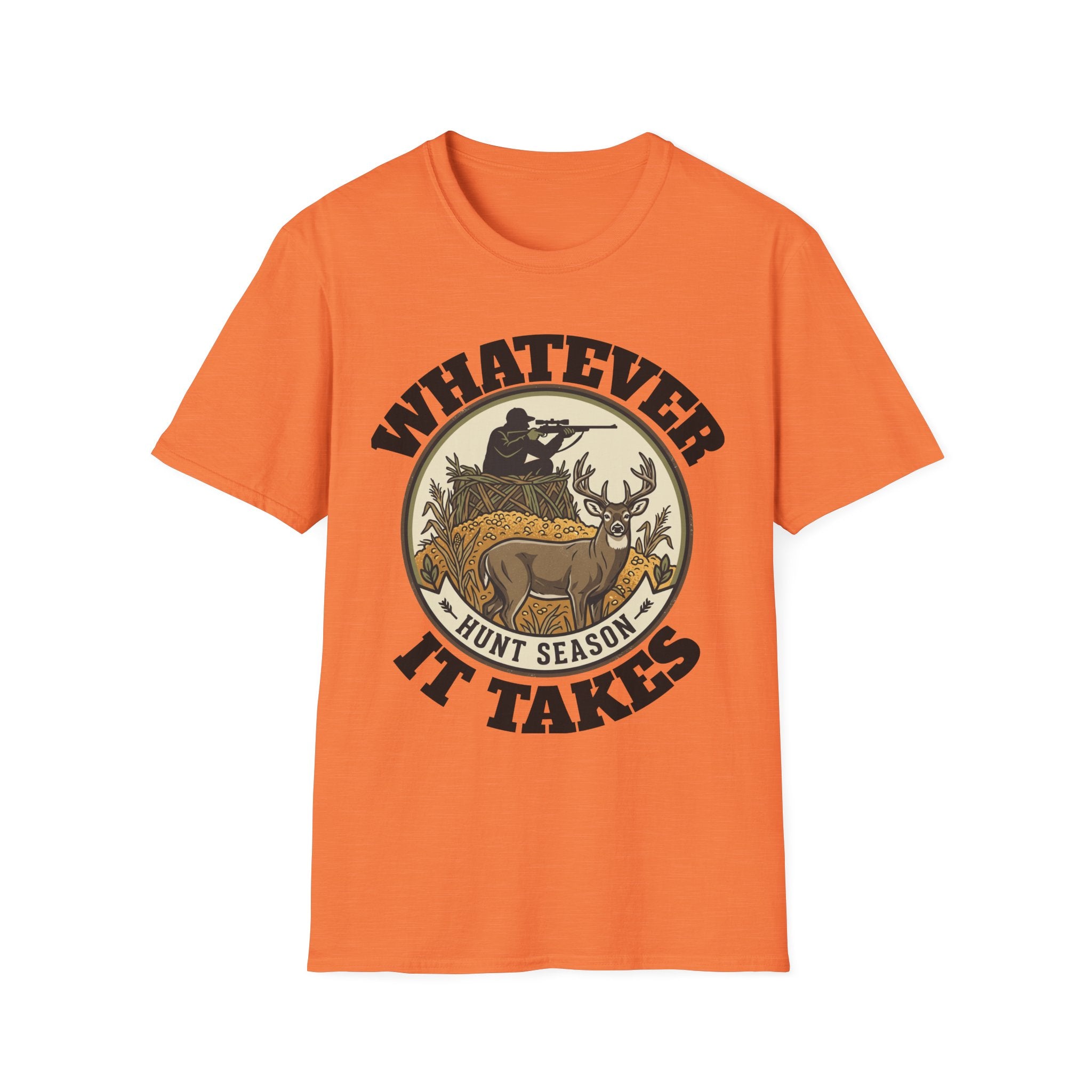 T-Shirt — "Whatever Hunt Season It Takes" Retro Hunting Graphic
