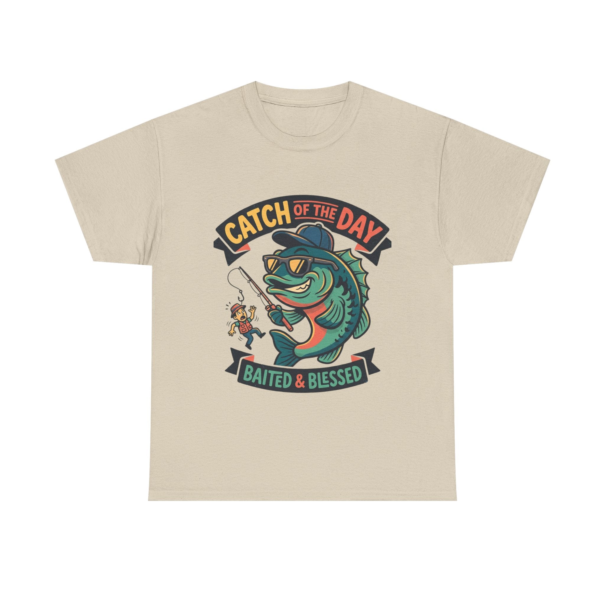 Catch of the Day T-Shirt — "Baited & Blessed" Fishing Graphic Tee