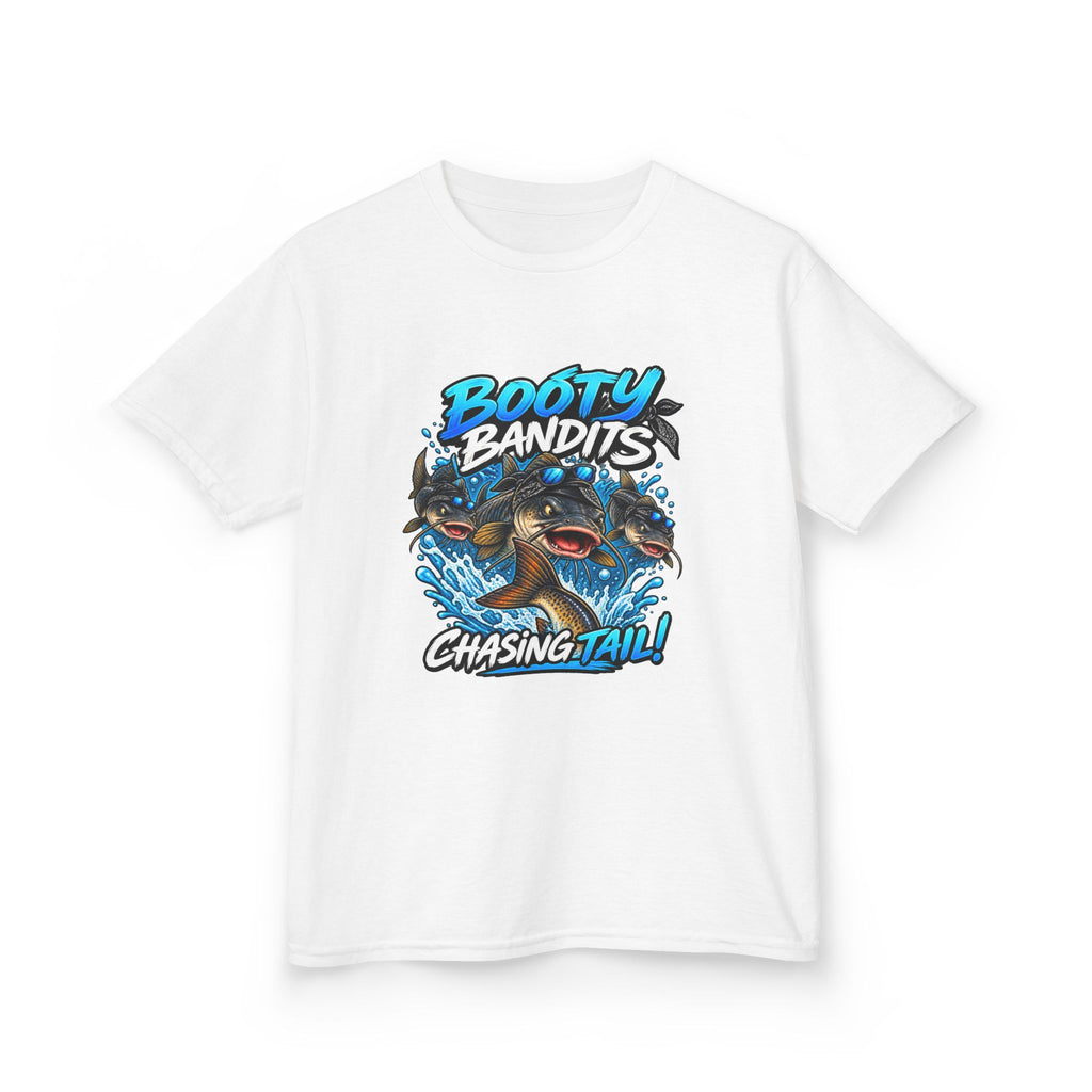 Kids Tee — "Booty Bandits Chasing Tail" Pirate Shark Graphic