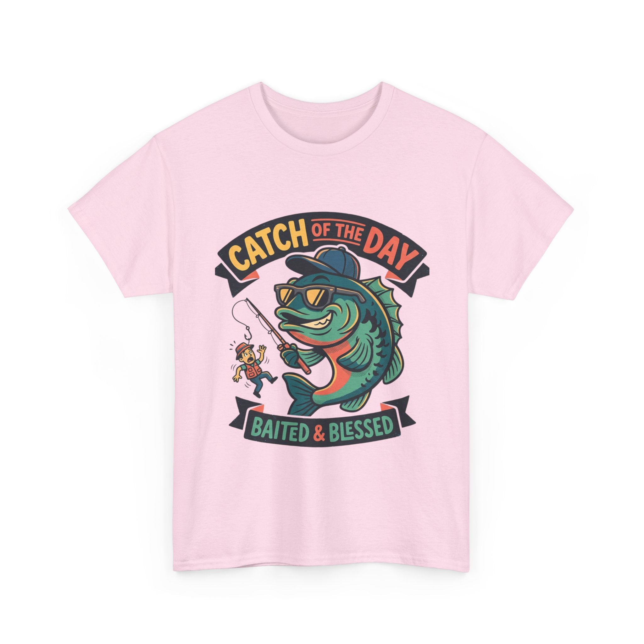 Catch of the Day T-Shirt — "Baited & Blessed" Fishing Graphic Tee